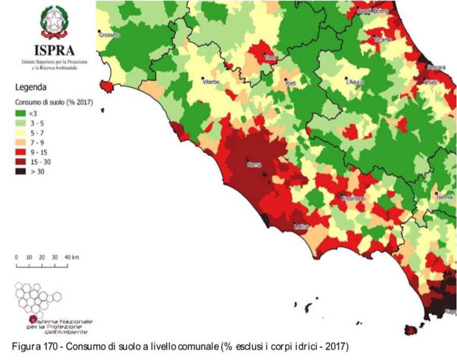 Consumo di suolo a livello comunale