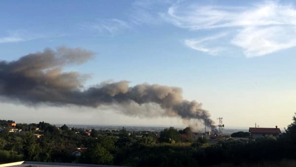 incendio discarica di Roncigliano 2